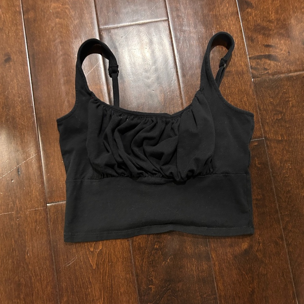 Hollister black crop bralette top